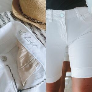 White House Black Market White Bermuda shorts